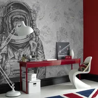 Fotobehang Aap In Ruimtepak 14214 - Grijs - 2,70m X 300cm