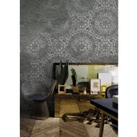 Fotobehang Vanilla Lime Mandala Groen - 2,70m X 450cm