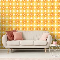 Fotobehang Seventies S701b9 - Oranje - Geel - Wit - 2,70m X 419cm