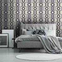 Fotobehang Seventies S708a4 - Paars - Grijs - Wit - Antraciet - 2,70m X 186cm