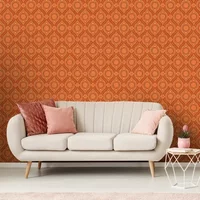 Fotobehang Seventies S714c4 - Oranje Tinten - 2,70 M X 186 Cm