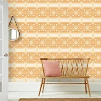 Fotobehang Seventies S721b4 - Oranje - Beige - 2,70m X 186cm