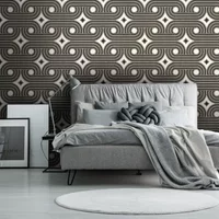 Fotobehang Seventies S725c4 - Zwart - Wit - 2,70 M X 186 Cm