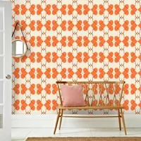 Fotobehang Seventies S728a9 - Oranje - Bruin - Beige - 2,70m X 419cm
