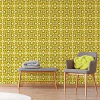 Fotobehang Seventies S732a4 - Groen - Wit - 2,70m X 186cm