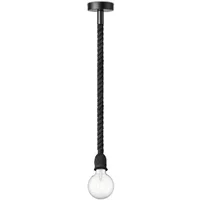 Home Sweet Home Hanglamp Leonardo Zwart Touw E27
