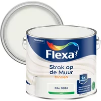 Flexa Strak Op De Muur Muurverf - Mat - Fris Wit / Ral 9016 - 2,5l