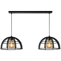 Lucide Hanglamp Dikra Zwart 2xe27