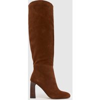 schuh Draya Suede Knee High Boots in Brown