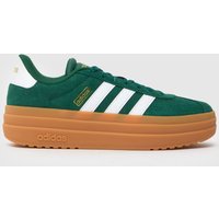 adidas VL Court Bold Trainers in White & Green adidas VL Court Bold Trainers in White & Green