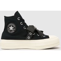 Converse All Star Lift Hi Bow Stud Trainers in Black Converse All Star Lift Hi Bow Stud Trainers in Black