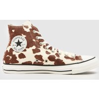 Converse All Star Hi Winterluxe Cow Trainers in Multi Converse All Star Hi Winterluxe Cow Trainers in Multi
