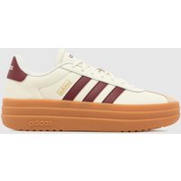 adidas VL Court Bold Trainers in White & Burgundy adidas VL Court Bold Trainers in White & Burgundy