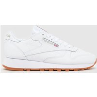 Reebok Classic Leather Trainers in White & grey