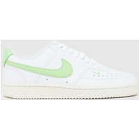 Nike Court Vision Trainers in White & Green Nike Court Vision Trainers in White & Green