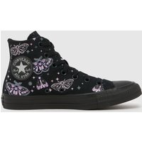 Converse All Star Hi Trainers in Black & pink Converse All Star Hi Trainers in Black & pink