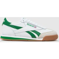Reebok campio xt trainers in white & green