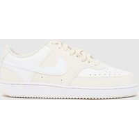 Nike Court Vision Trainers in White & Beige Nike Court Vision Trainers in White & Beige