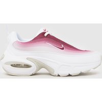 Nike Air Max Portal Trainers in White & Burgundy Nike Air Max Portal Trainers in White & Burgundy