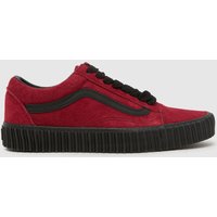Vans Old Skool Creeper Trainers in Red Vans Old Skool Creeper Trainers in Red