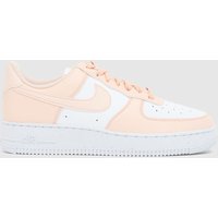 Nike Air Force 1 Trainers in White & Pink Nike Air Force 1 Trainers in White & Pink
