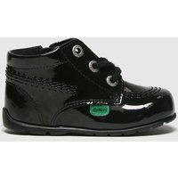 Kickers black hi b zip lthr Baby Boots