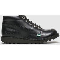 Kickers black hi zip Junior Boots