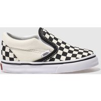 Vans Black & Cream Classic Slip-On Toddler Trainers Vans Black & Cream Classic Slip-On Toddler Trainers