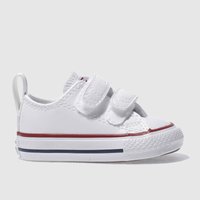 Converse White & Red All Star Lo 2v Toddler Trainers Converse White & Red All Star Lo 2v Toddler Trainers