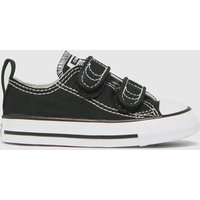 Converse All Star Lo 2v Toddler Trainers in Black & White, Stitch Detail, Fabric, Size: 3 Converse All Star Lo 2v Toddler Trainers in Black & White, Stitch Detail, Fabric, Size: 3