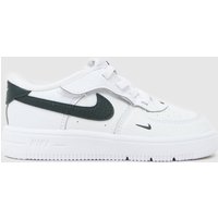 Nike White & Green Force 1 Low Easyon Toddler Trainers Nike White & Green Force 1 Low Easyon Toddler Trainers