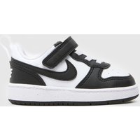 Nike White & Black Court Borough Toddler Trainers Nike White & Black Court Borough Toddler Trainers