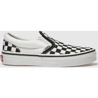 Vans Black & Cream Classic Slip-On Junior Trainers Vans Black & Cream Classic Slip-On Junior Trainers