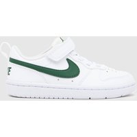 Nike White & Green Court Borough Low Junior Trainers Nike White & Green Court Borough Low Junior Trainers
