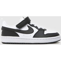 Nike White & Black Court Borough Low Junior Trainers Nike White & Black Court Borough Low Junior Trainers