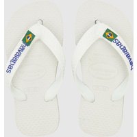 Havaianas white brasil logo Junior Sandals