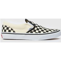 Vans White & Black Classic Slip-on Youth Trainers Vans White & Black Classic Slip-on Youth Trainers