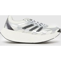 adidas Adizero Aruku Youth Trainers in White & Silver, Size: 3 adidas Adizero Aruku Youth Trainers in White & Silver, Size: 3