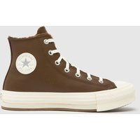 Converse Dark Brown All Star Hi EVA Lift Youth Trainers Converse Dark Brown All Star Hi EVA Lift Youth Trainers
