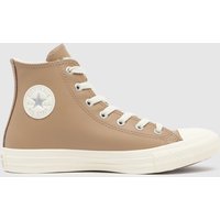 Converse Beige All Star Hi Youth Trainers Converse Beige All Star Hi Youth Trainers