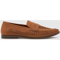schuh reem woven loafer shoes in tan