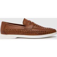 schuh rees woven loafer shoes in brown