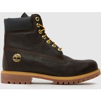 Timberland Premium 6-Inch Boots in Dark Brown Timberland Premium 6-Inch Boots in Dark Brown