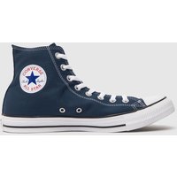 Converse Mens All Star Hi Trainers in Navy Blue and White, Size: 10