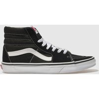 Vans Mens Sk8-Hi Trainers in Black and White, Contrast Stitch, Suede, Size: 10