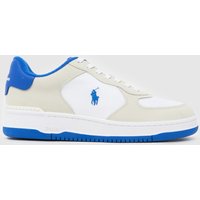Polo Ralph Lauren Masters Court Trainers in White & Blue Polo Ralph Lauren Masters Court Trainers in White & Blue