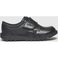 Kickers black scuff lo Boys Junior Shoes