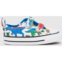 Converse White Multi All Star 2V Lo Boys Toddler Trainers Converse White Multi All Star 2V Lo Boys Toddler Trainers