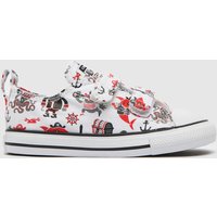 Converse White & Black All Star Lo 2v Boys Toddler Trainers Converse White & Black All Star Lo 2v Boys Toddler Trainers