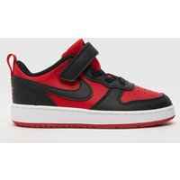 Nike Black & Red Court Borough Low Recraft Boys Toddler Trainers Nike Black & Red Court Borough Low Recraft Boys Toddler Trainers